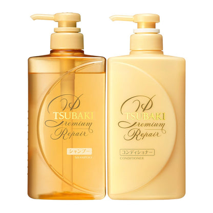 SHISEIDO Tsubaki Premium Repair Damage Care Set Shampoo 490ml + Conditioner 490ml