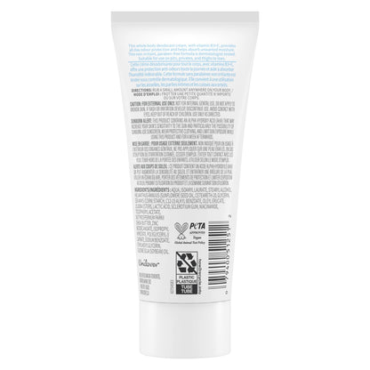 Dove Whole Body Deodorant Cream Aluminum Free Deodorant for Women Coconut & Vanilla Scent for Pits, Privates, & Thighs to Toes 73 ml
