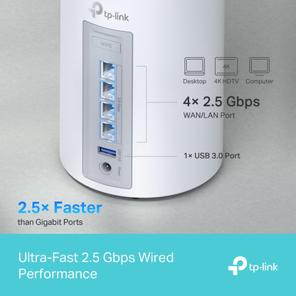 TP-Link Deco AX3000 WiFi 6 Mesh System (Deco X50) - Covers up to 6,500 Sq.Ft, Replaces Wireless Router and Extender, 3 Gigabit Ports per Unit, Supports Ethernet Backhaul, 3-Pack