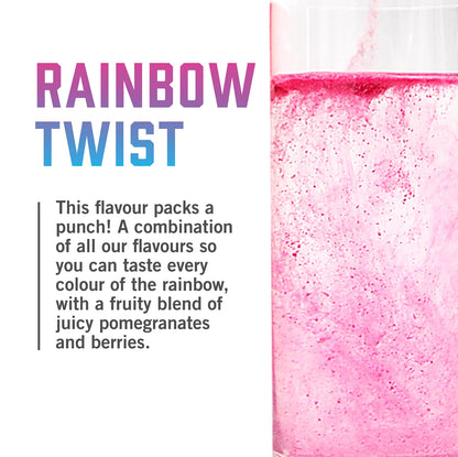 BioSteel Hydration Mix, Great Tasting Hydration with Zero Sugar, and No Artificial Flavours or Preservatives, Rainbow Twist Flavour, 20 Servings per Tub