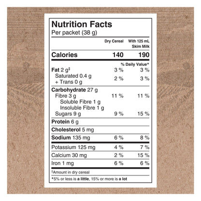 Quaker High Fibre Wild Berry Medley Instant Oatmeal, 8 Packets, 304g