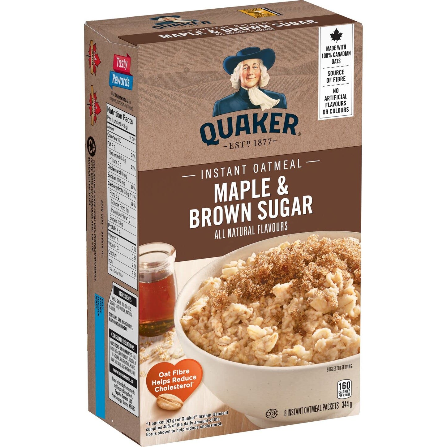 Quaker Regular Instant Oatmeal, 10 Packets, 280g
