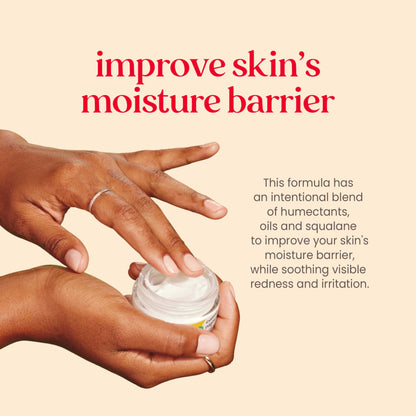 Burt's Bees Sensitive Hydrating Gentle Daily Face Cream Moisturizer Face Lotion for Sensitive Skin with Aloe and Rice Milk, 98.9% Natural Origin, Developed with Dermatologists, 51g