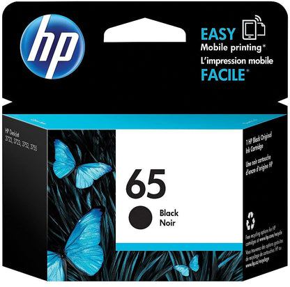 Original HP 65XL Black High-yield Ink Cartridge | Works with HP AMP 100 Series, HP DeskJet 2600, 3700 Series, HP ENVY 5000 Series | Eligible for Instant Ink | N9K04AN
