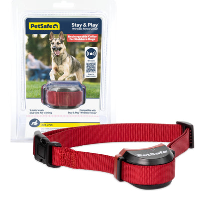 PetSafe Stay and Play Wireless Pet Fence for Stubborn Dogs from The Parent Company of Invisible Fence Brand Above Ground Electric Pet Fence with Waterproof and Rechargeable Training Collar