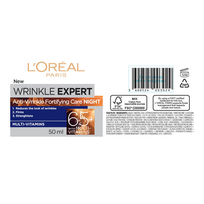 L’Oréal Paris Anti-Aging Face Cream 55+, Day & Night Skincare, Wrinkle Expert, With Calcium to Reduce the Look of Wrinkles, 50mL