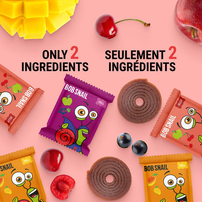 Bob Snail Healthy Snacks Berry Mix Family Pack - Nut free fruit Rolls with Blueberry, Raspberry & Strawberry, Candy box Fruit Snacks, All Natural Healthy Snacks for kids, No Added Sugar sour Candy, 80 pcs Pack / 800 gram candy bulk (Blueberry, Raspberry &