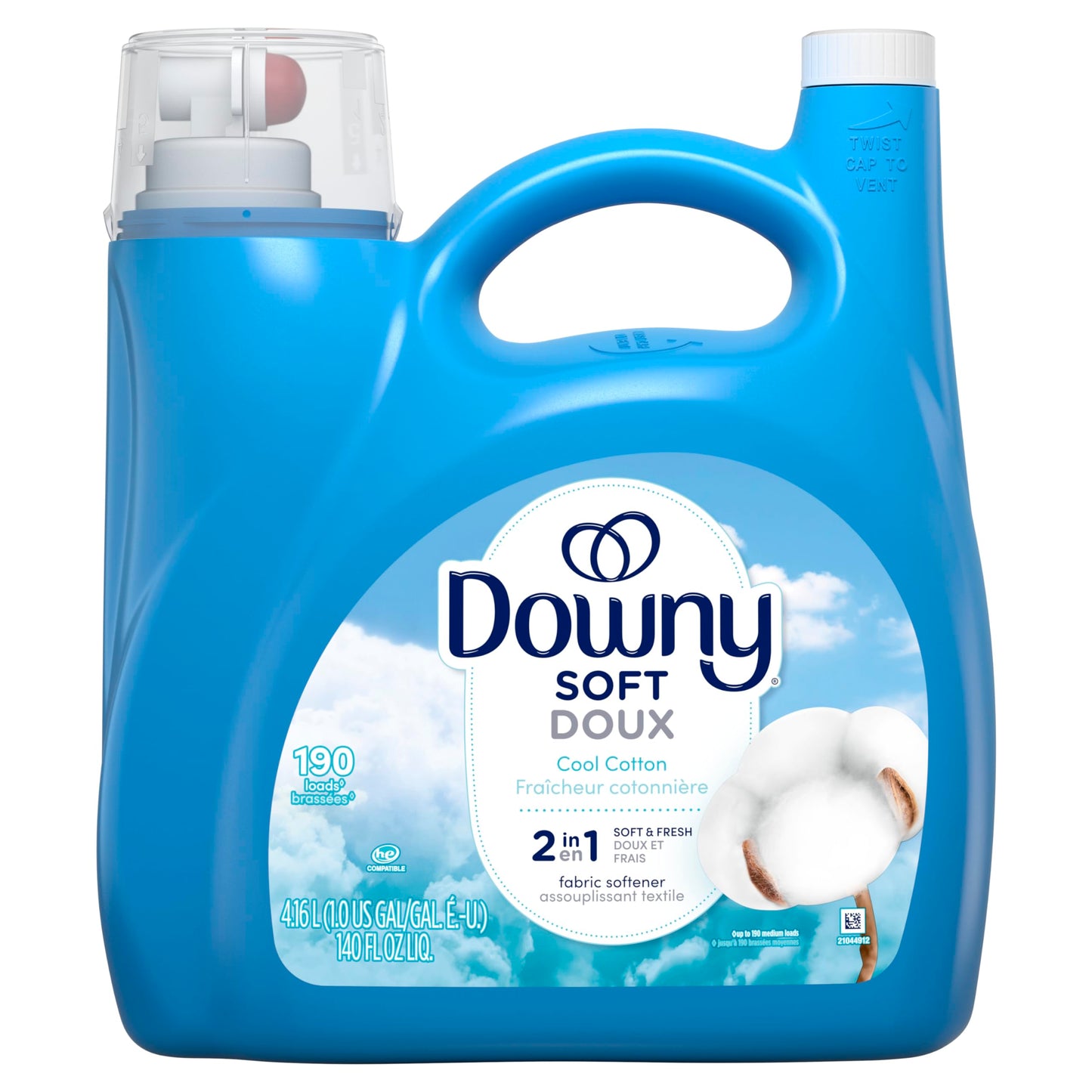 Downy Ultra Laundry Liquid Fabric Softener (Fabric Conditioner), Cool Cotton, 2.64L, 120 Loads