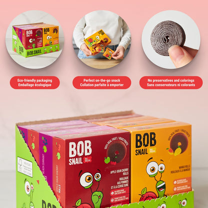 Bob Snail Healthy Snacks Berry Mix Family Pack - Nut free fruit Rolls with Blueberry, Raspberry & Strawberry, Candy box Fruit Snacks, All Natural Healthy Snacks for kids, No Added Sugar sour Candy, 80 pcs Pack / 800 gram candy bulk (Blueberry, Raspberry &