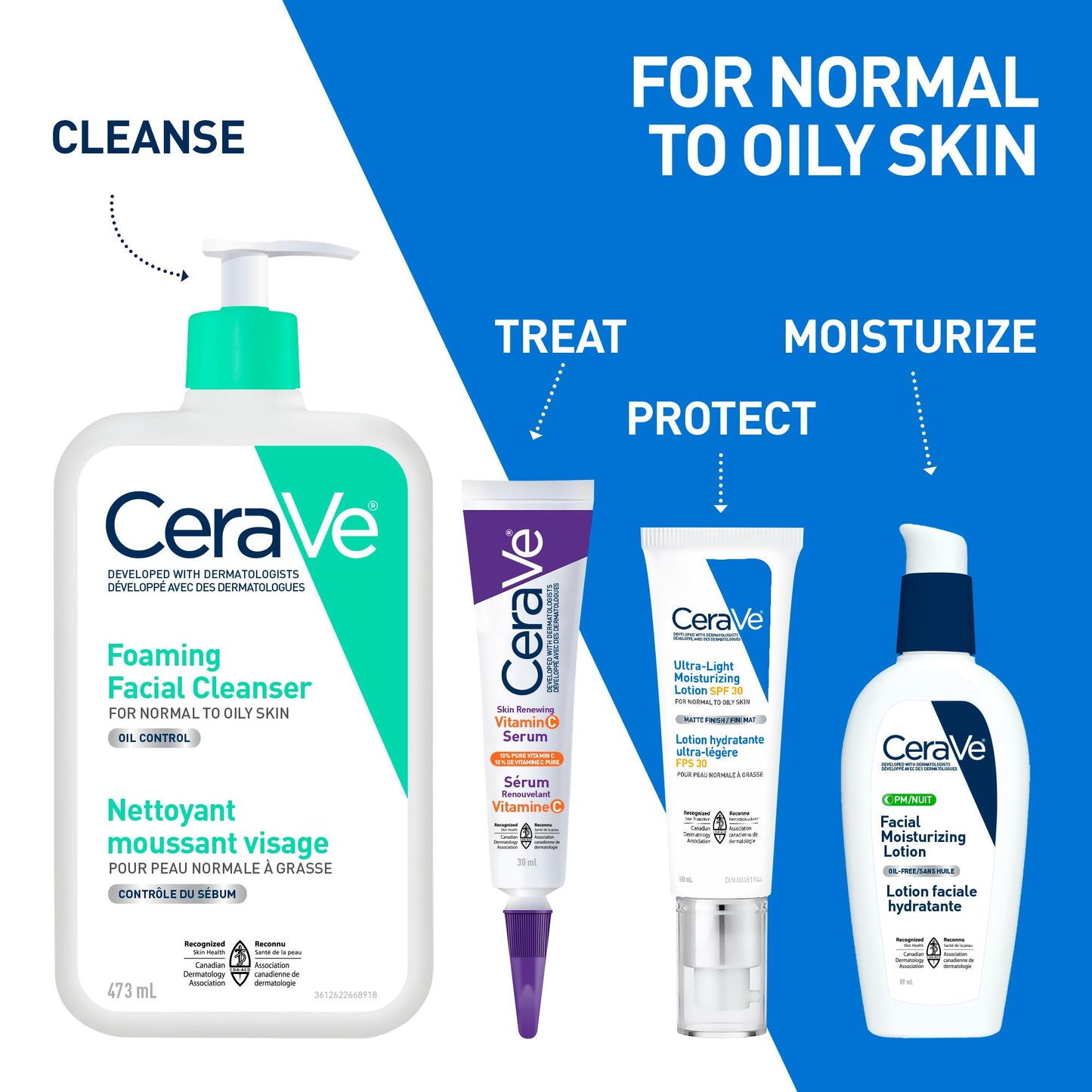 CeraVe FOAMING Face Cleanser, Gentle Face Wash with Hyaluronic Acid, Niacinamide, Ceramides. Makeup Remover for oily skin, won’t clog pores. Oil & sebum control. Non-Comedogenic, Sensitive Skin, Men & Women, 562ML