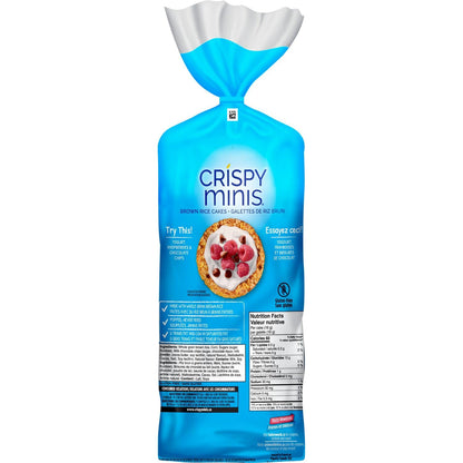 Quaker Crispy Minis White Cheddar Flavour Large Brown Rice Cakes, Multi-Pack, 140g (Pack of 12)