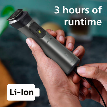 Philips Multigroom Series 3000 Cordless with 10 Trimming Accessories, Lithium-Ion and Storage Bag, MG3750/10