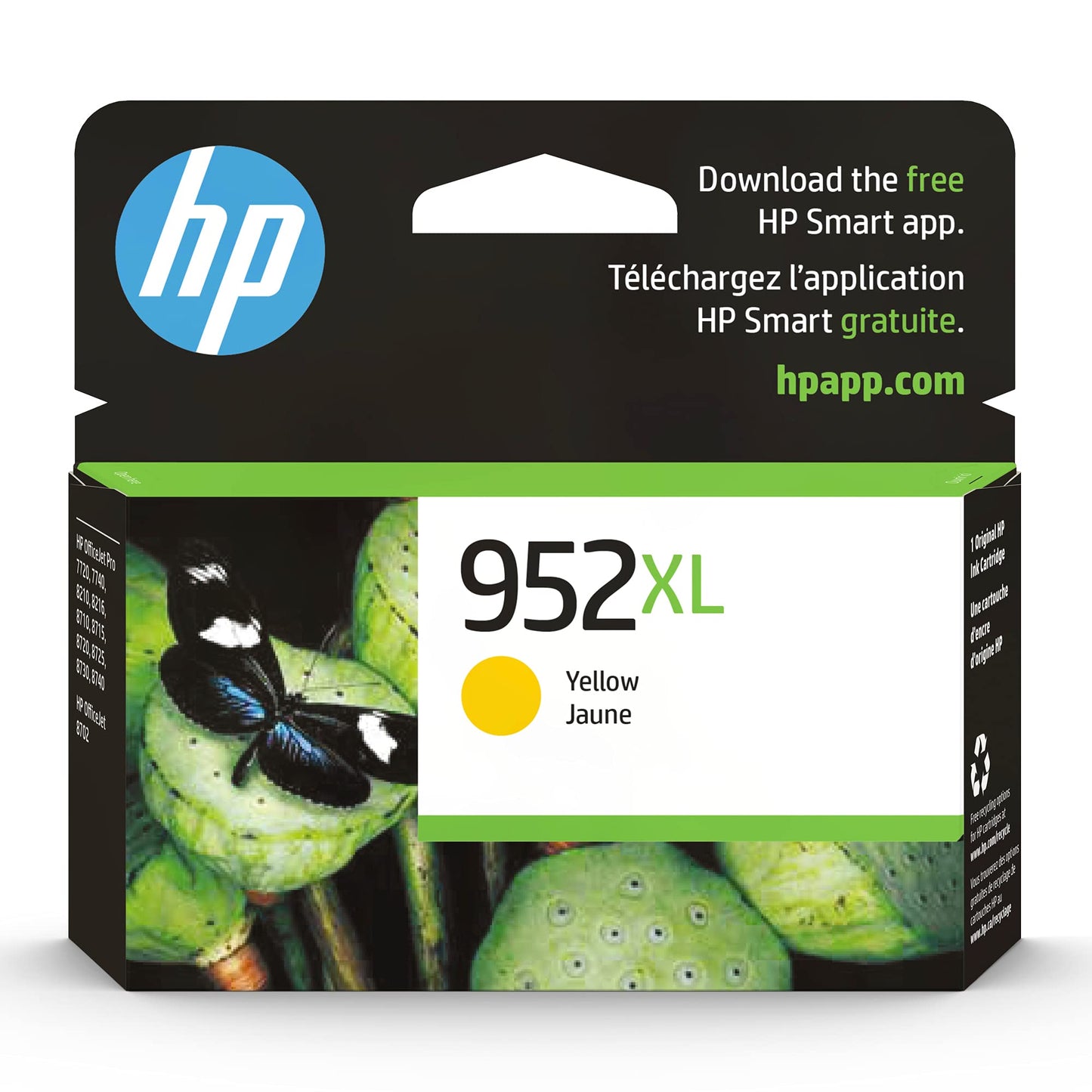Original HP 952 Cyan, Magenta, Yellow Ink Cartridges (3-pack) | Works with HP OfficeJet 8702, HP OfficeJet Pro 7720, 7740, 8210, 8710, 8720, 8730, 8740 Series | Eligible for Instant Ink | N9K27AN