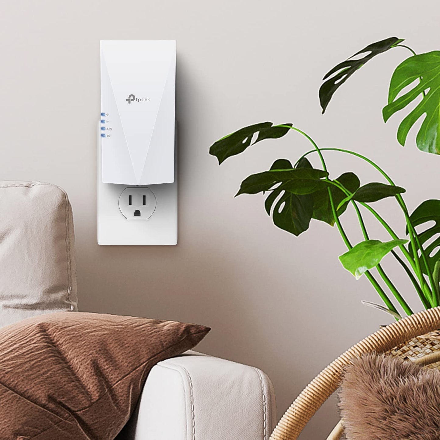 TP-Link AC1900 WiFi Extender (RE550), Covers Up to 2800 Sq.ft and 35 Devices, 1900Mbps Dual Band Wireless Repeater, Internet Booster, Gigabit Ethernet Port