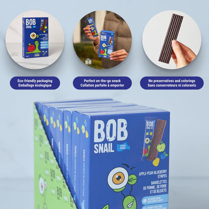 Bob Snail Fruit Leather Sweet & Sour Family Pack - Nut free fruit Roll Ups with Dried Mango,Sour Cherry & Blackcurrant, Candy box Fruit Snacks, All Natural Healthy Snacks for kids, Sugar Free sour Candy, 42 pcs Pack / 588 gram candy bulk (Exotic Mix)