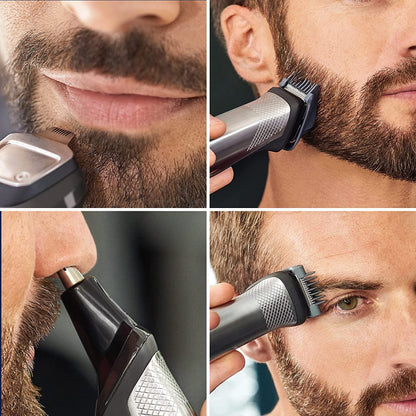 Philips Multigroom Series 7000, Cordless Wet & Dry with 19 Trimming Accessories, DualCut Technology, Lithium-Ion and Storage Bag, MG7770/18