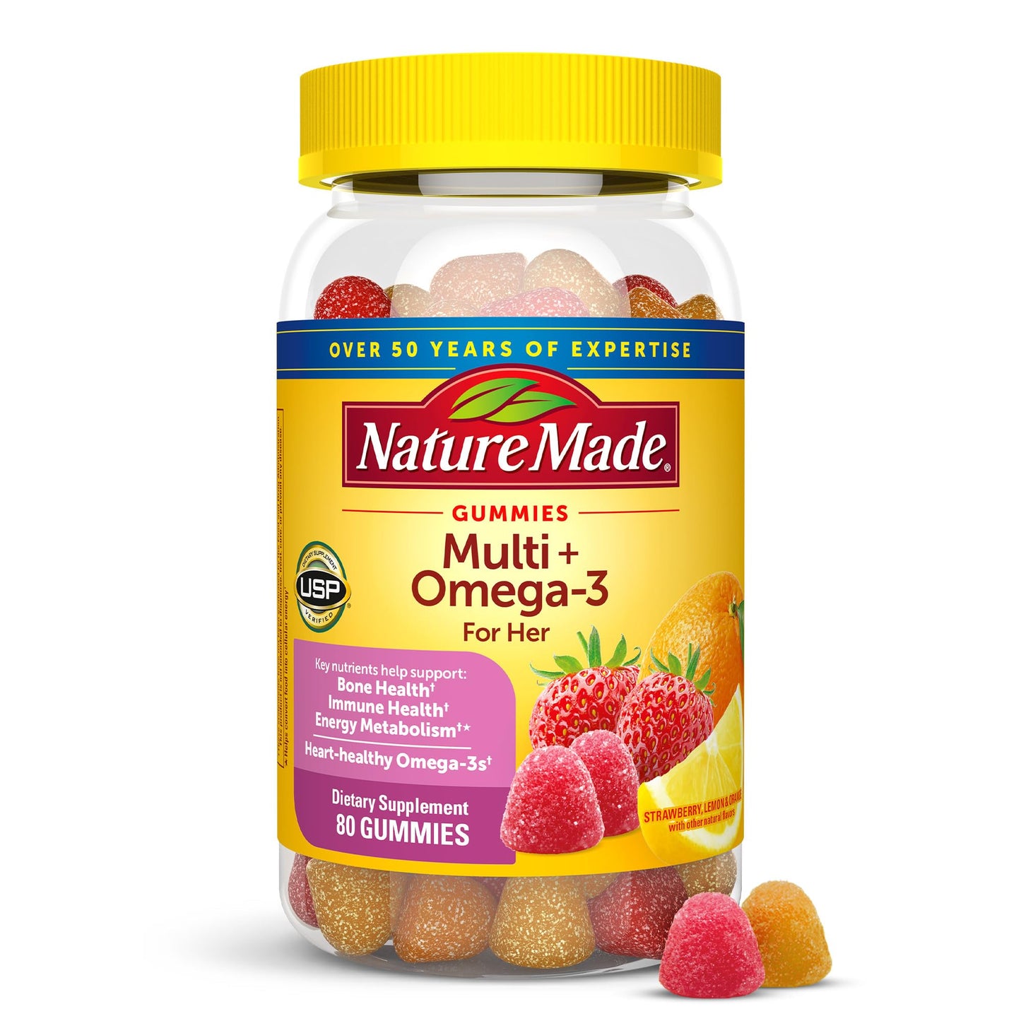 Nature Made Womens Multivitamin with Omega-3, Multivitamin for Women for Daily Nutritional Support, 150 Gummies, 75 Day Supply
