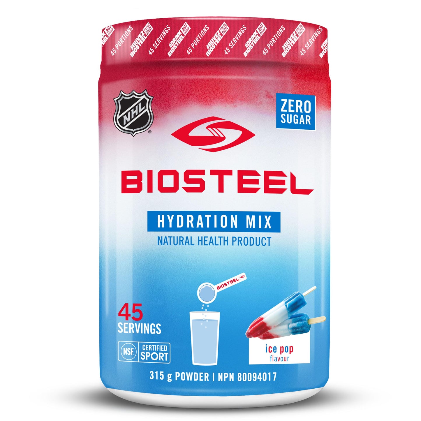 BioSteel Hydration Mix, Great Tasting Hydration with Zero Sugar, and No Artificial Flavours or Preservatives, Rainbow Twist Flavour, 20 Servings per Tub