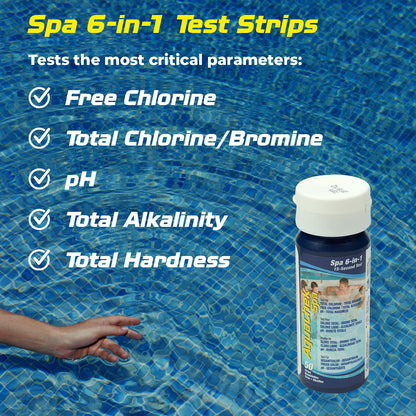 AquaChek 552244 6-in-1 Test Strips for Spas and Hot Tubs