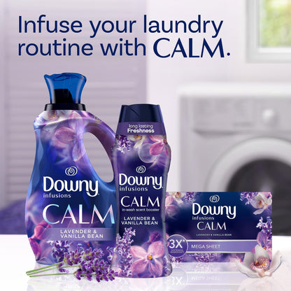 Downy Infusions In-Wash Laundry Scent Booster Beads, CALM, Soothing Lavender and Vanilla Bean - 680 Grams