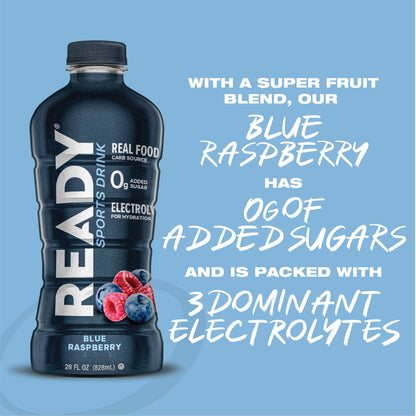 Ready Sports Drink, Electrolyte Blend with B Vitamins and No Added Sugar, Peach Mango, 16.9 Fluid Ounces