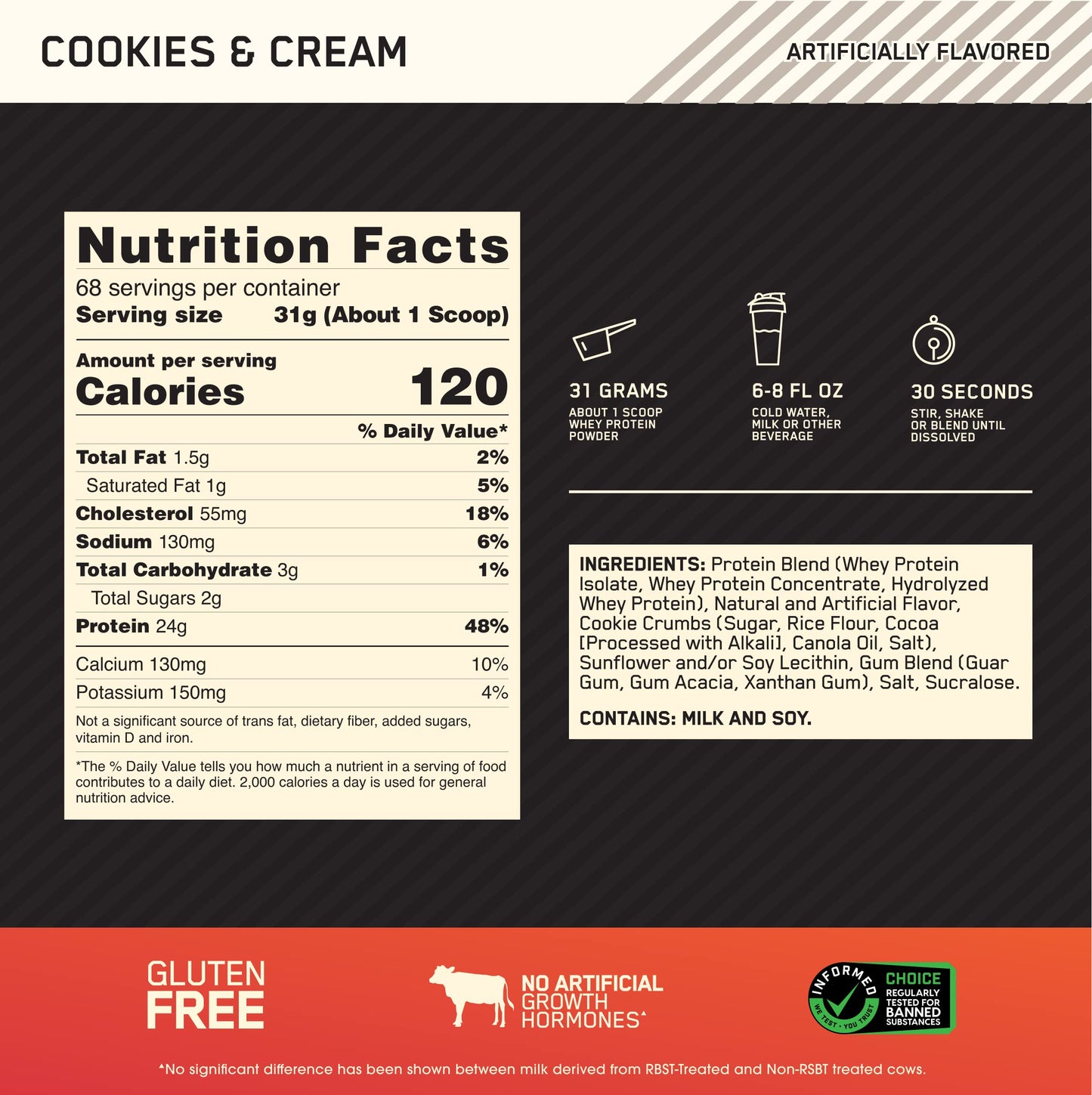 OPTIMUM NUTRITION Gold Standard Banana Cream 2lb
