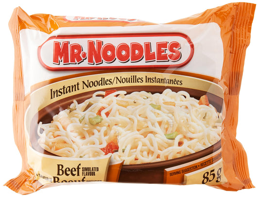 Mr. Noodles Beef Flavour Flat Instant Noodles 24 × 85 g