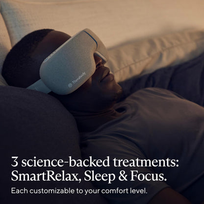 Therabody SmartGoggles Biometric Heated Eye Mask & Facial Massager - Sleep Mask for Stress Relief, Anxiety Relief, Tension Headache Relief & Sleep