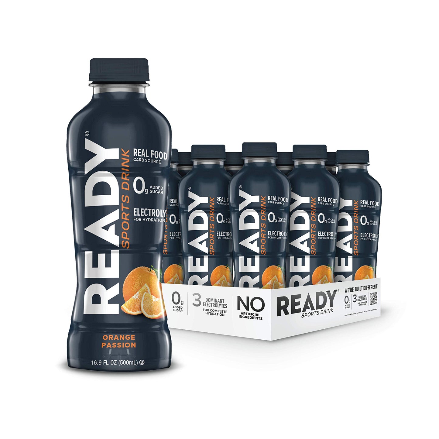 Ready Sports Drink, Electrolyte Blend with B Vitamins and No Added Sugar, Peach Mango, 16.9 Fluid Ounces