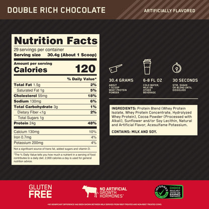 Optimum Nutrition Gold Standard 100% Whey Protein Powder, 2.270g - Extreme Milk Chocolate - 70 servings (packaging may vary)