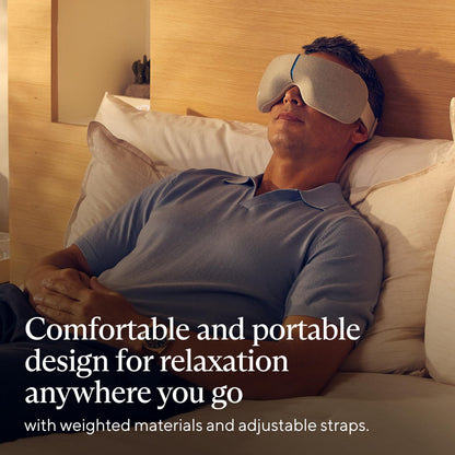 Therabody SmartGoggles Biometric Heated Eye Mask & Facial Massager - Sleep Mask for Stress Relief, Anxiety Relief, Tension Headache Relief & Sleep