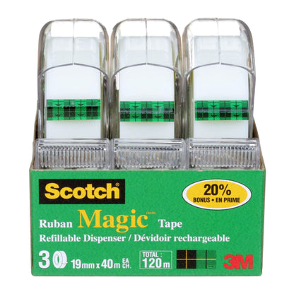 Scotch Tape Magic Tape, 19mm Wide x 25.4m, 8 Rolls, Office Tape