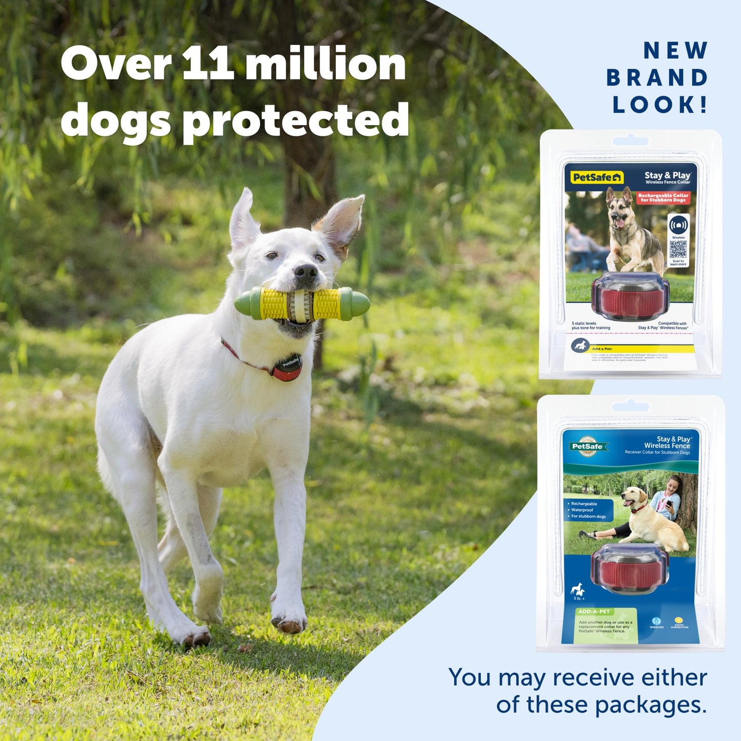 PetSafe Stay and Play Wireless Pet Fence for Stubborn Dogs from The Parent Company of Invisible Fence Brand Above Ground Electric Pet Fence with Waterproof and Rechargeable Training Collar