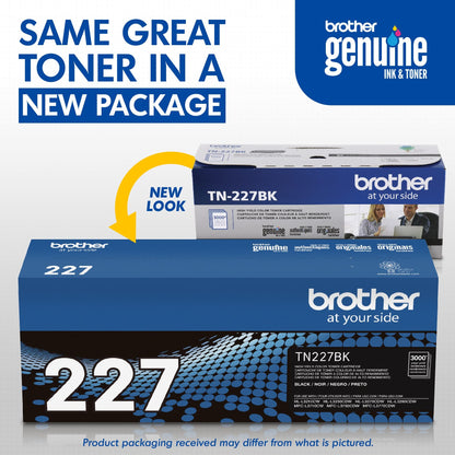 Brother TN227BK Laser Printer High Yield Toner Cartridge, Black TN227