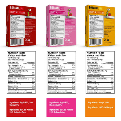Bob Snail Healthy Snacks Berry Mix Family Pack - Nut free fruit Rolls with Blueberry, Raspberry & Strawberry, Candy box Fruit Snacks, All Natural Healthy Snacks for kids, No Added Sugar sour Candy, 80 pcs Pack / 800 gram candy bulk (Blueberry, Raspberry &