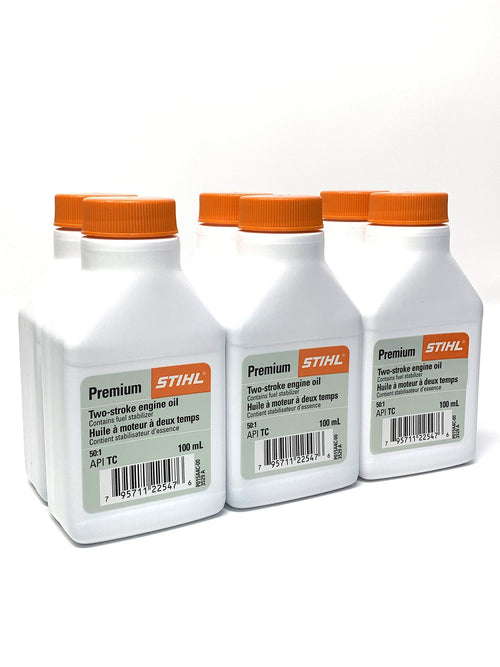 Stihl Premium 2 Stroke Oil 100 mL 50:1 Mix Bottle 6-Pack