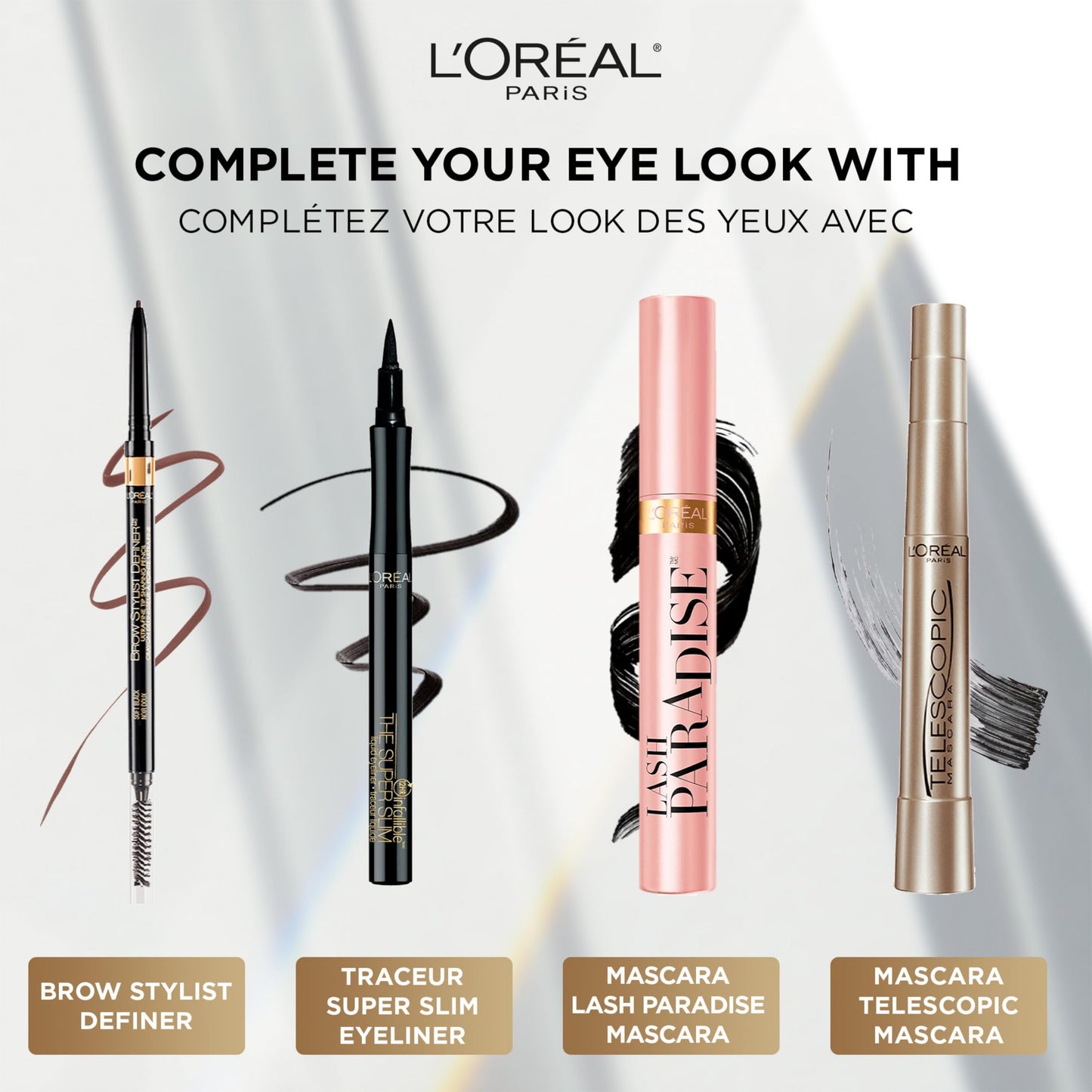 L’Oréal Paris Telescopic Mascara, Eyelash Lengthening Mascara, Unique Non-Clumping Formula, Delivers Intense Length, For Sensitive Eyes, Blackest Black, 8 ml