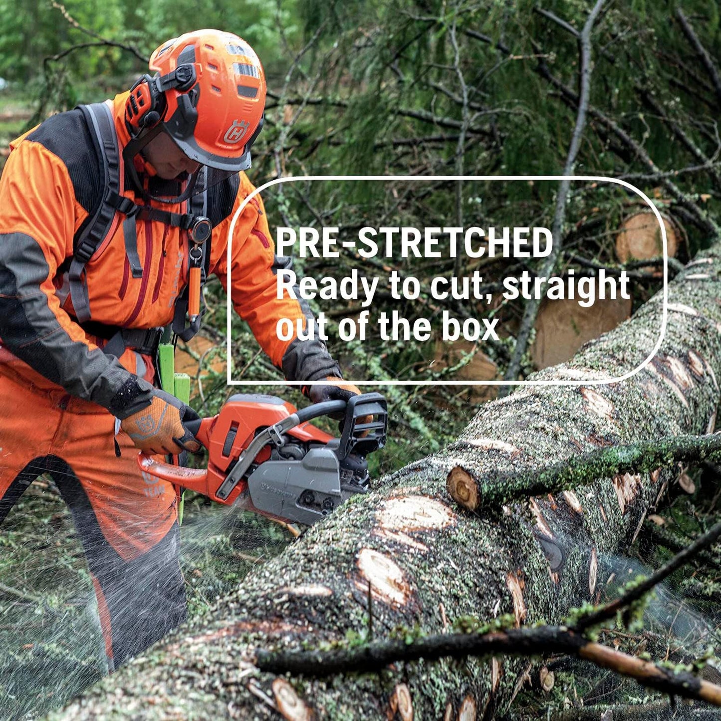 Husqvarna X-Cut SP33G 18 Inch Chainsaw Chain, 2 Pack, 325" Pitch, 050" Gauge, 72 Drive Link Chainsaw Blade Replacement, Pre-Stretched and Low Kickback, Gray