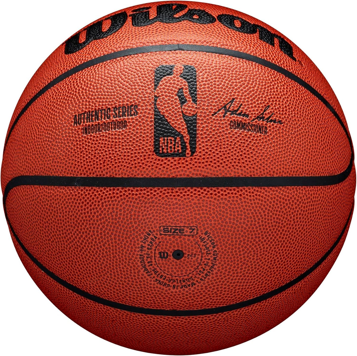 WILSON NBA Authentic Indoor Outdoor Basketball - Size 7-29.5", Brown