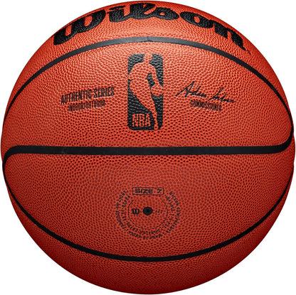 WILSON NBA Authentic Indoor Outdoor Basketball - Size 7-29.5", Brown