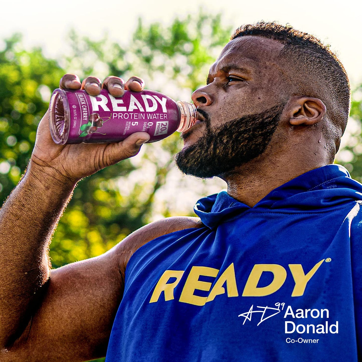 Ready Protein Water, 20g of Whey Protein Isolate, Sugar Free, Black Cherry, 12-Pack, 16.9 Fluid Ounces Each