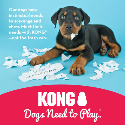 KONG Puppy Toy Natural Teething Rubber -Fun to Chew, Chase & Fetch- For Large Puppies (Color May Vary)