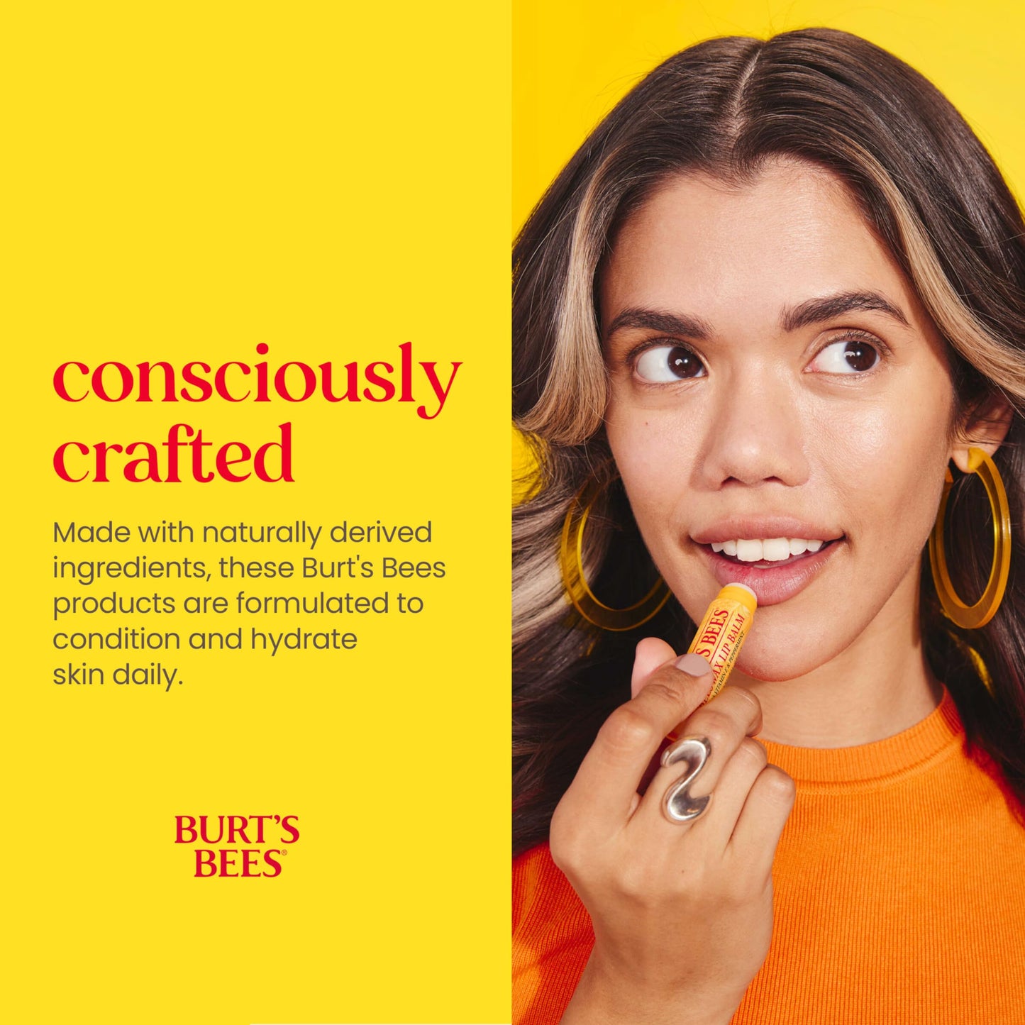 Burt's Bees Kissable Colour Gift Set, Warm Collection, 3 Lip Shimmers in Peony, Rhubarb and Fig