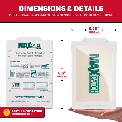 Pest Glue Trap by Catchmaster - 36 Boards Pre-Baited, Ready to Use Indoors. Rodent Mouse Rat Insect Sticky Adhesive Simple Easy Simple Non-Toxic - Made in The USA