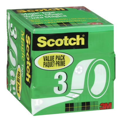 Scotch Tape Magic Tape, 19mm Wide x 25.4m, 8 Rolls, Office Tape