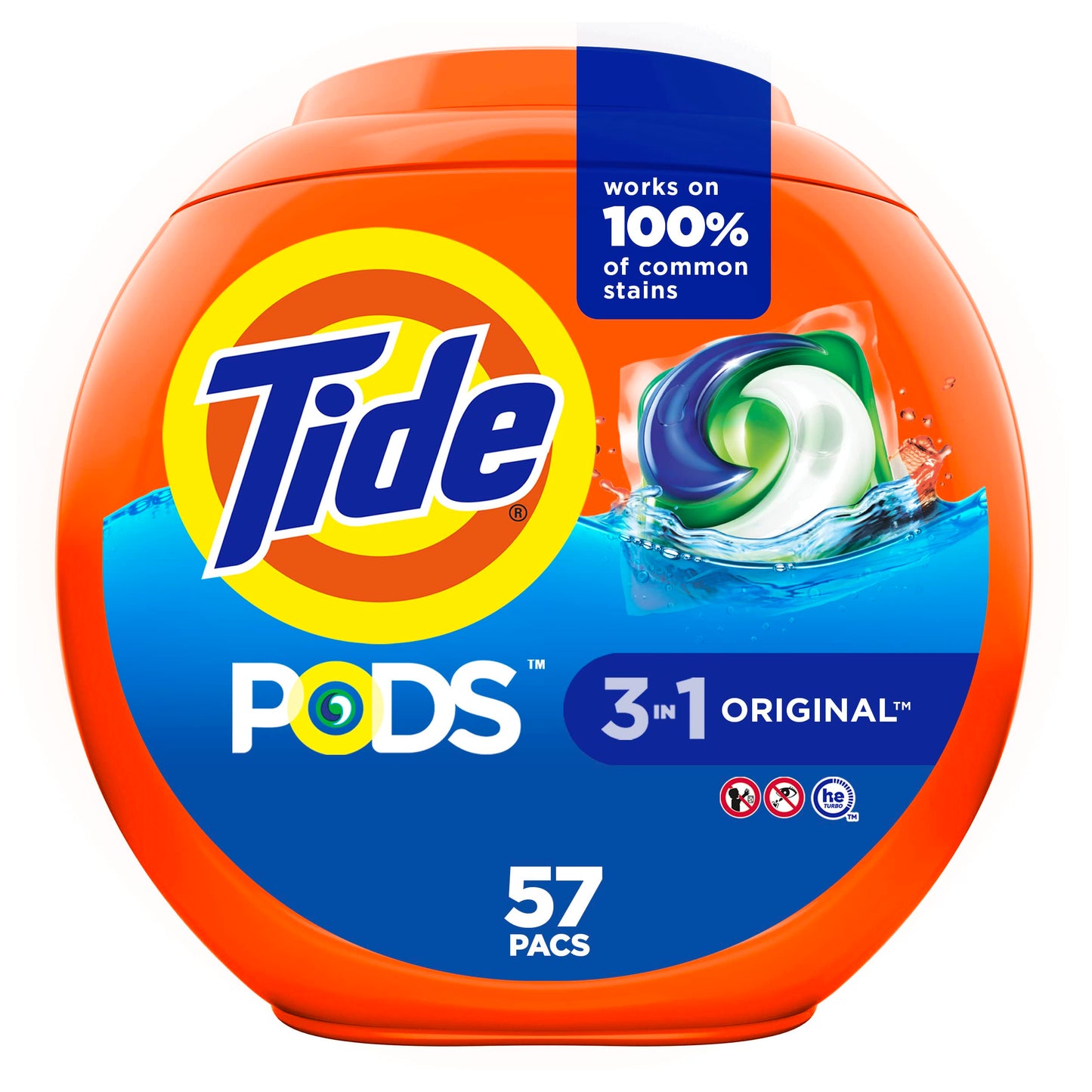 Tide PODS Laundry Detergent Pacs, Original Scent, Powerful 3-in-1 Clean in one Step, HE Compatible, 112 Count