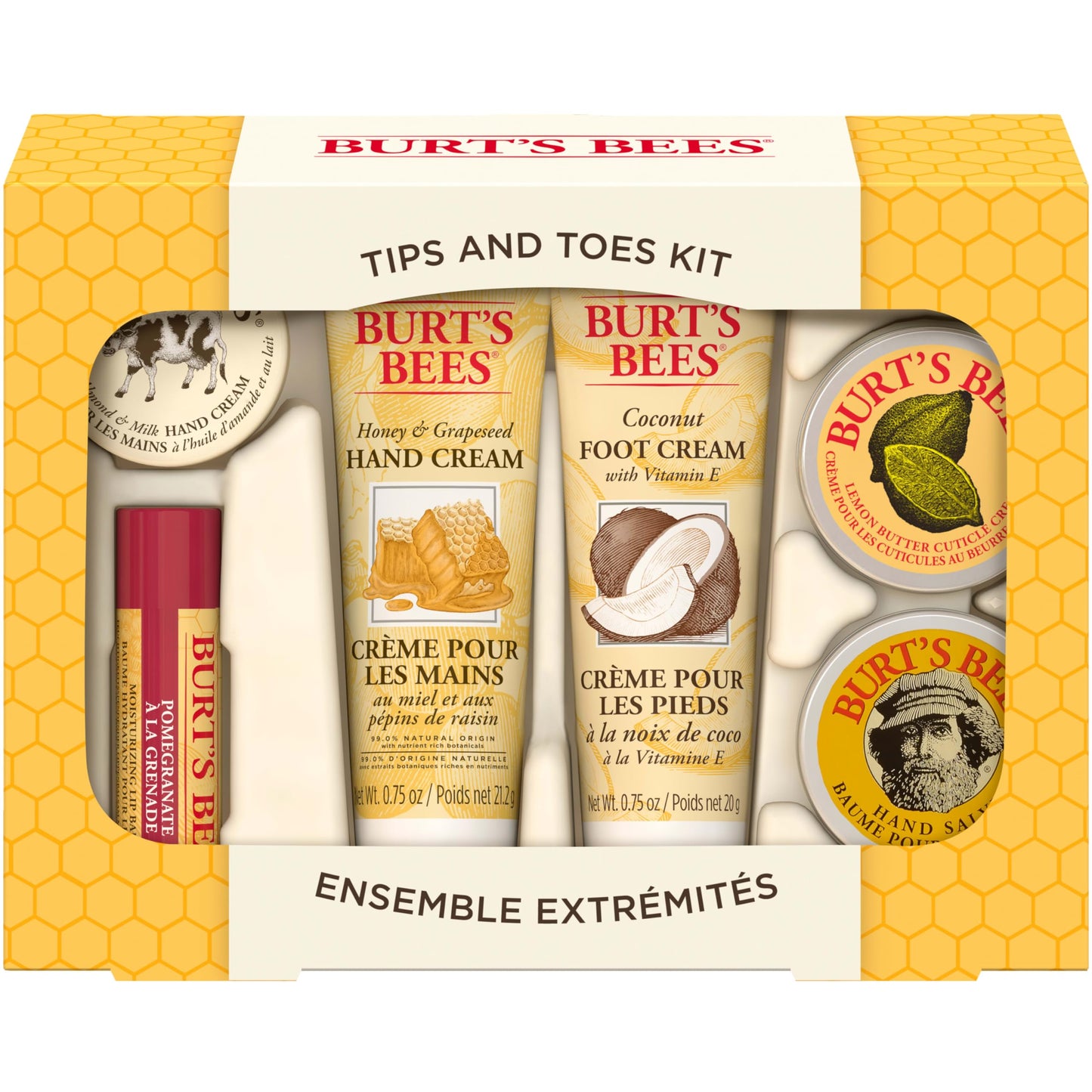 Burt's Bees Kissable Colour Gift Set, Warm Collection, 3 Lip Shimmers in Peony, Rhubarb and Fig