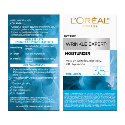L’Oréal Paris Anti-Aging Face Cream 55+, Day & Night Skincare, Wrinkle Expert, With Calcium to Reduce the Look of Wrinkles, 50mL