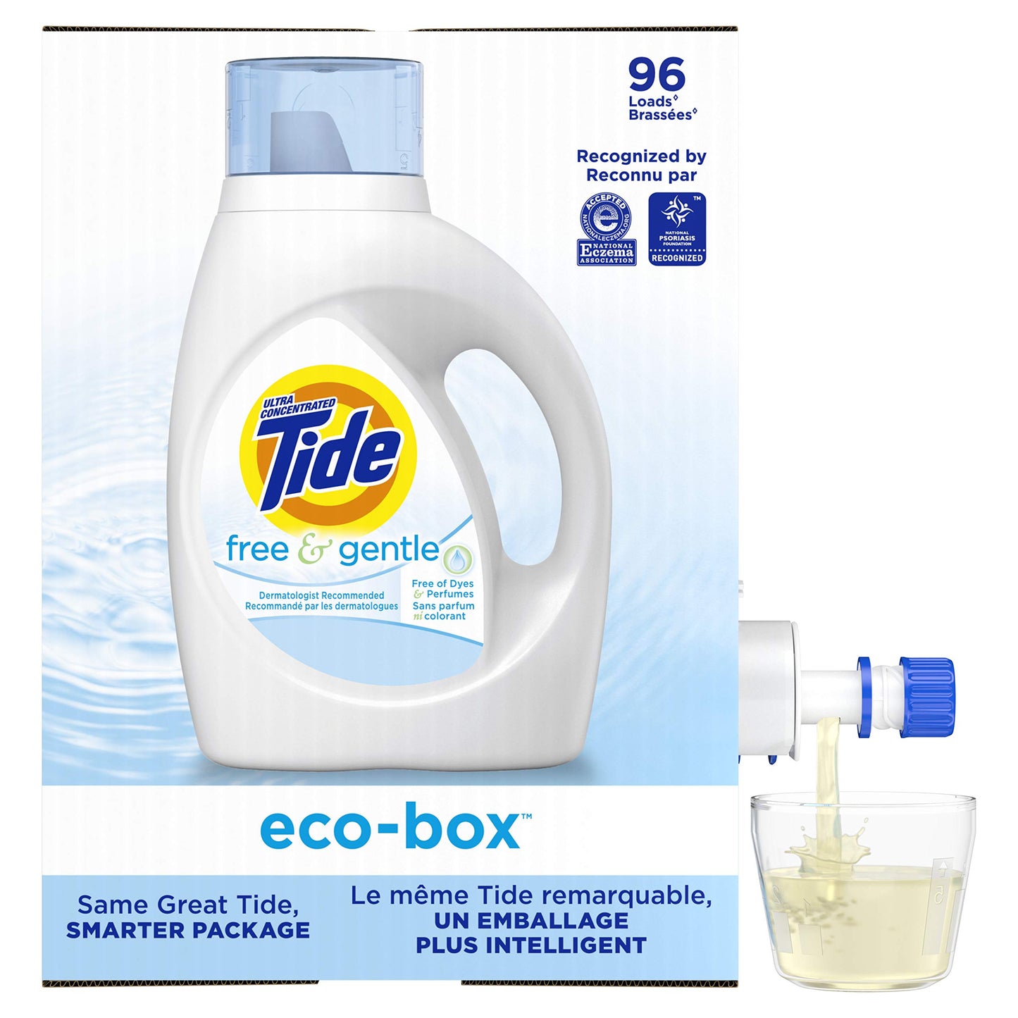Tide Free & Gentle Liquid Laundry Detergent, 64 loads, 84 fl oz