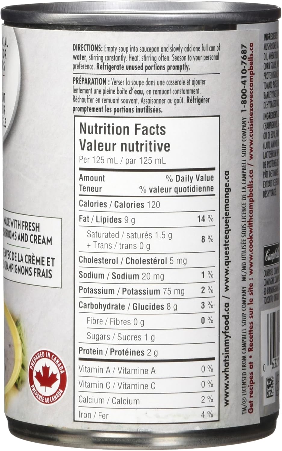 Campbell's Cream of Mushroom Soup, 284ml, 12-Count